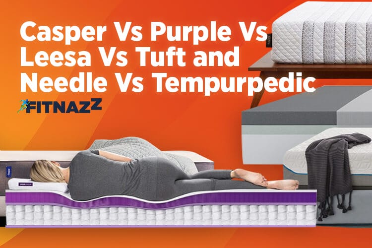 Casper Vs Purple Vs Leesa Vs Tuft and Needle Vs Tempurpedic Key Feature Image